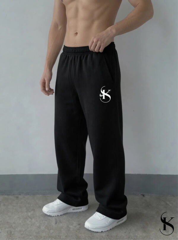 Premium 300+GSM Wide Leg Trouser - Black